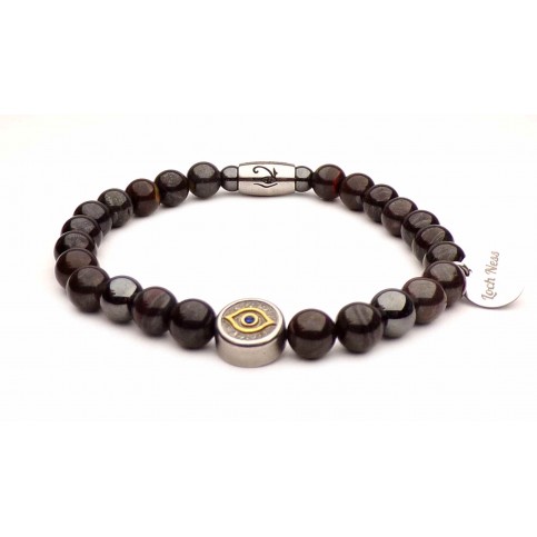 bracelet Oeil bleu perles