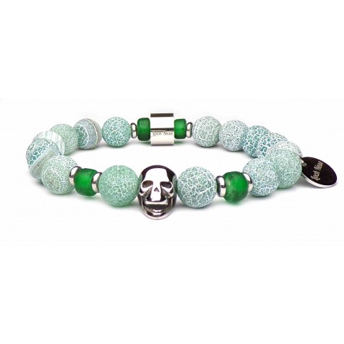 bracelet tete de mort perles