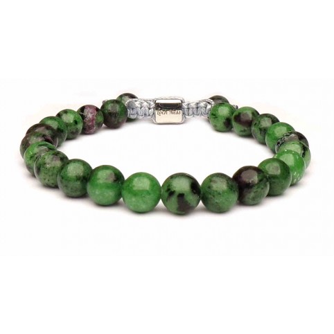 bracelet pierre rubis zoisite